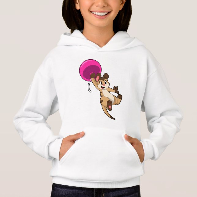 Meerkat mit Balloon Hoodie (Vorderseite)