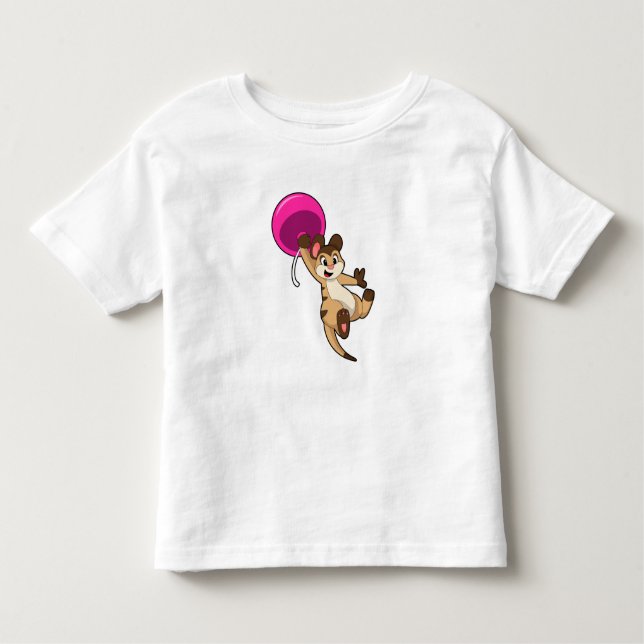 Meerkat mit Balloon Kleinkind T-shirt (Vorderseite)