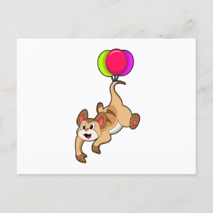 Meerkat mit Balloon Postkarte