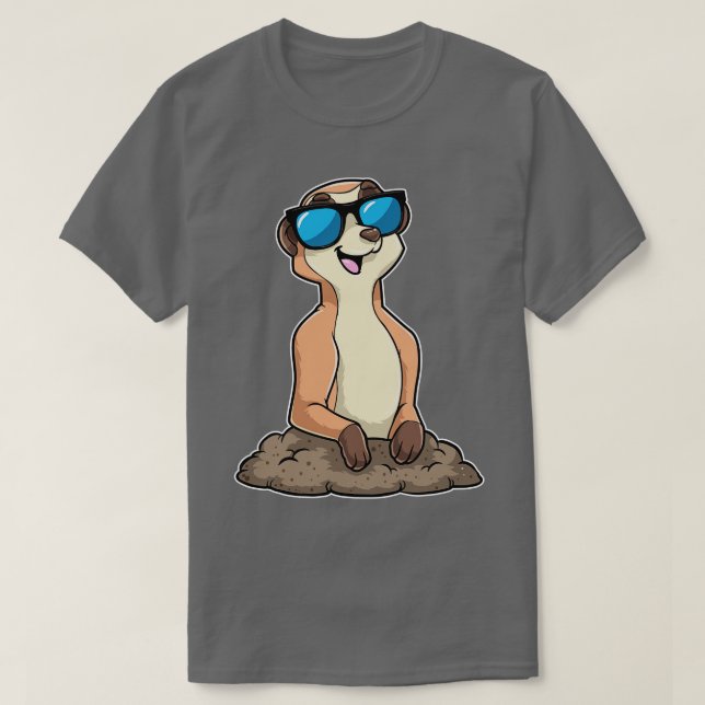 Meerkat mit Brille 2 T-Shirt (Design vorne)