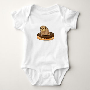 Meerkat mit Donut Baby Strampler