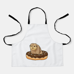 Meerkat mit Donut Schürze