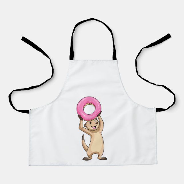 Meerkat mit Donut Schürze (Vorderseite)