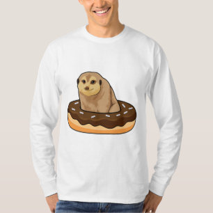 Meerkat mit Donut T-Shirt