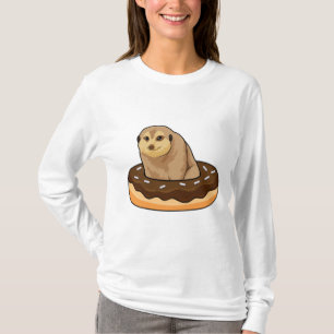Meerkat mit Donut T-Shirt