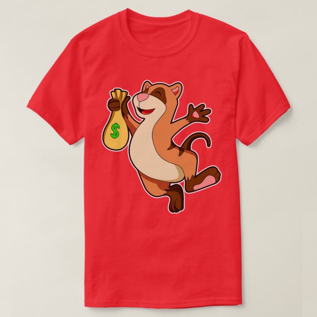 Meerkat mit Geldbörse T-Shirt (Design vorne)