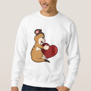 Meerkat mit Herz Sweatshirt
