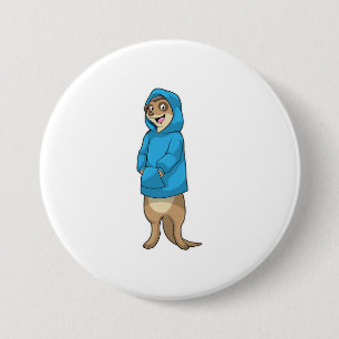 Meerkat mit Hoodie Button