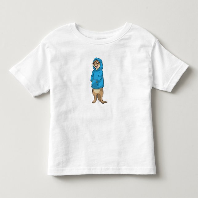 Meerkat mit Hoodie Kleinkind T-shirt (Vorderseite)