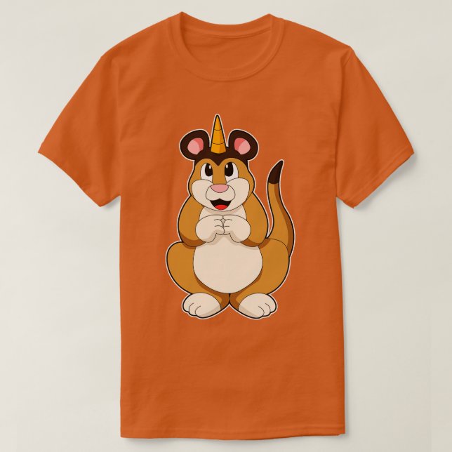 Meerkat mit Horn T-Shirt (Design vorne)