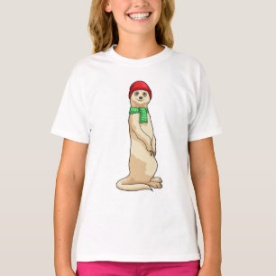 Meerkat mit Hut und Scarf T-Shirt