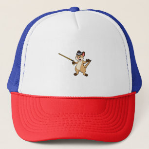 Meerkat mit Hut & Walking-Stock Truckerkappe