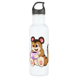 Meerkat mit Kaffee-Cup Edelstahlflasche