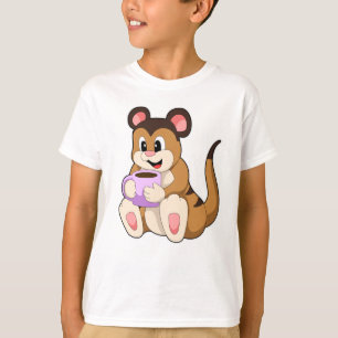 Meerkat mit Kaffee-Cup T-Shirt