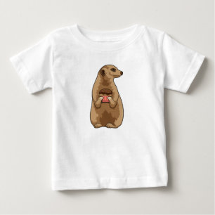 Meerkat mit Muffin Baby T-shirt