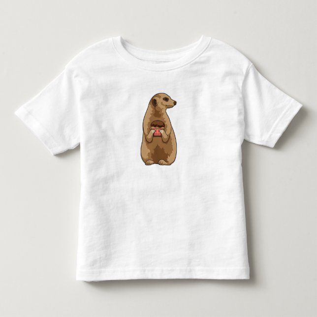 Meerkat mit Muffin Kleinkind T-shirt (Vorderseite)