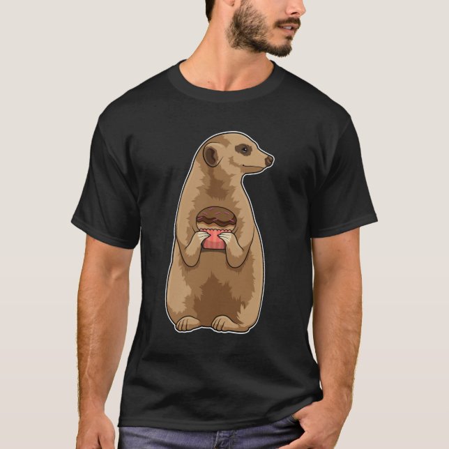 Meerkat mit Muffin T-Shirt (Vorderseite)