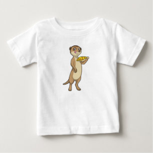 Meerkat mit Pizza Baby T-shirt