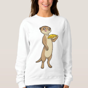 Meerkat mit Pizza Sweatshirt