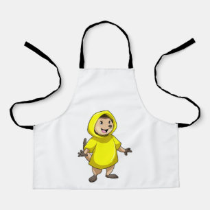Meerkat mit Raincoat Schürze