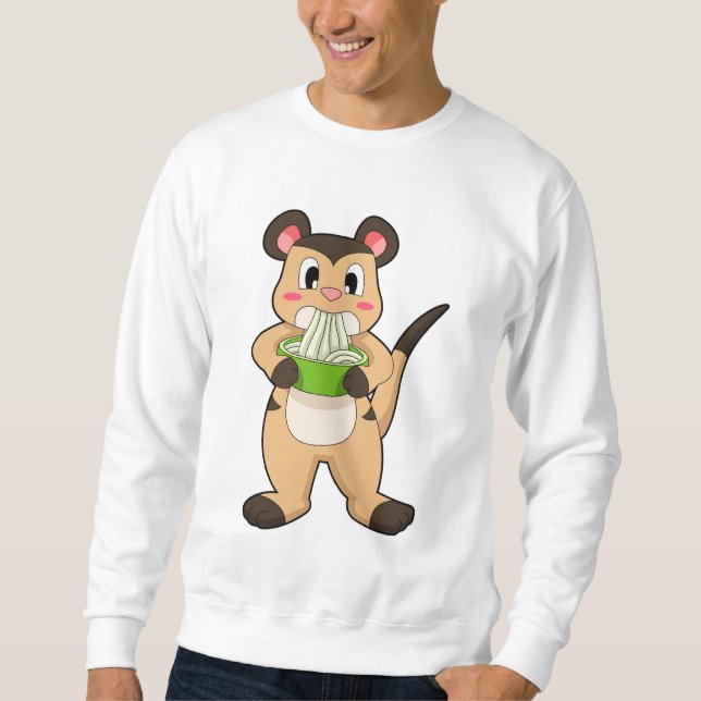 Meerkat mit Ramen Sweatshirt (Vorderseite)