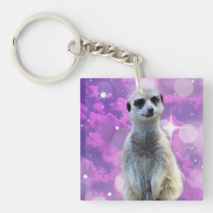 Meerkat mit rosa Sparkle, Schlüsselanhänger