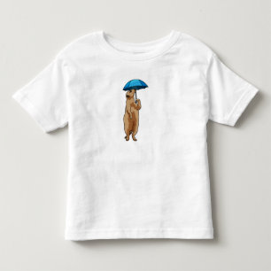 Meerkat mit Schirm Kleinkind T-shirt