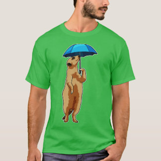 Meerkat mit Schirm T-Shirt