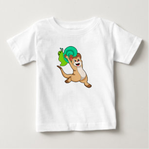 Meerkat mit Snail.PNG Baby T-shirt