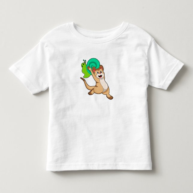 Meerkat mit Snail.PNG Kleinkind T-shirt (Vorderseite)
