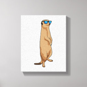 Meerkat mit Sonnenbrille Leinwanddruck
