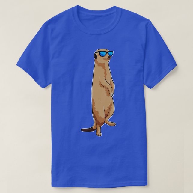 Meerkat mit Sonnenbrille T-Shirt (Design vorne)