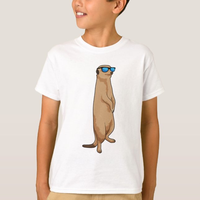 Meerkat mit Sonnenbrille T-Shirt (Vorderseite)