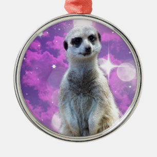 Meerkat mit Sparkle Ornament Aus Metall