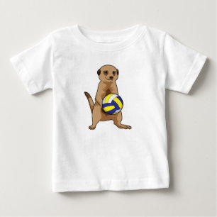 Meerkat mit Volleyball Baby T-shirt