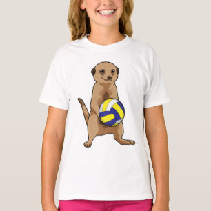 Meerkat mit Volleyball T-Shirt