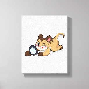 Meerkat mit Zierglas Leinwanddruck