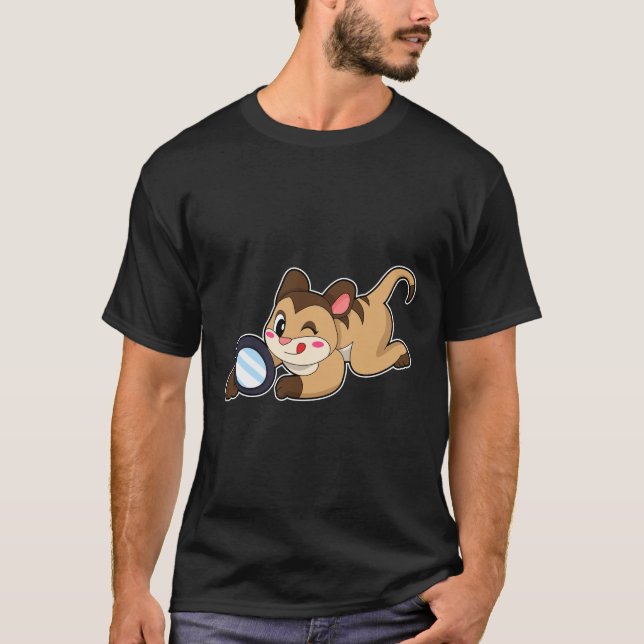 Meerkat mit Zierglas T-Shirt (Vorderseite)