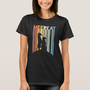 Meerkat Mongoose Vintag Sunset Safari Afrika T-Shirt