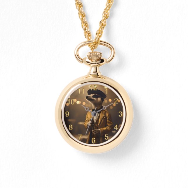 "Meerkat Moonlight: Eine Crooner's Serenade" Armbanduhr (Vorderseite)