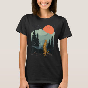 Meerkat Mountain Sky Flying Wilde Animal Suricata T-Shirt