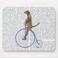 Meerkat On Blue Penny Farthing