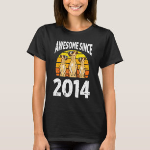 Meerkat Phantastisch Seit 2014 8. Geburtstag 8 Jah T-Shirt