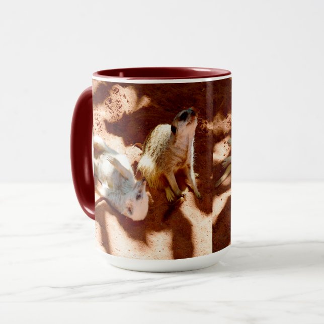 Meerkat Play Day Tasse (Vorderseite Links)