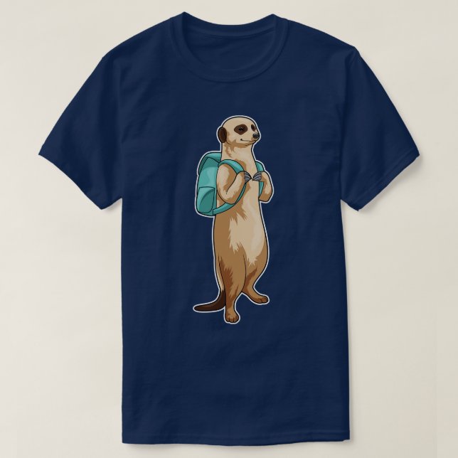 Meerkat Schultasche T-Shirt (Design vorne)