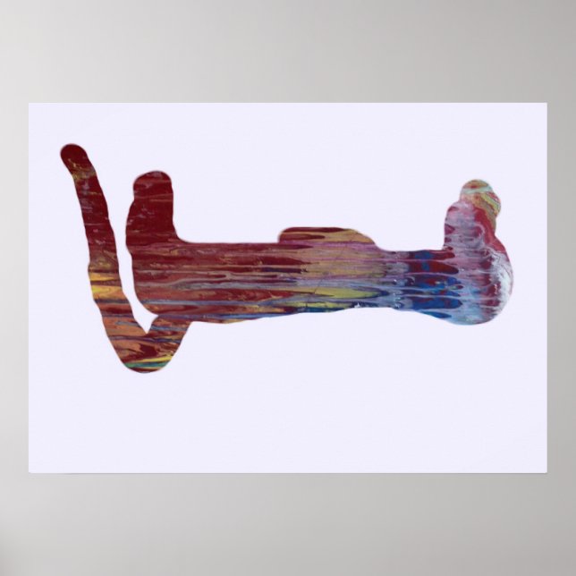 Meerkat-Silhouette Poster (Vorne)