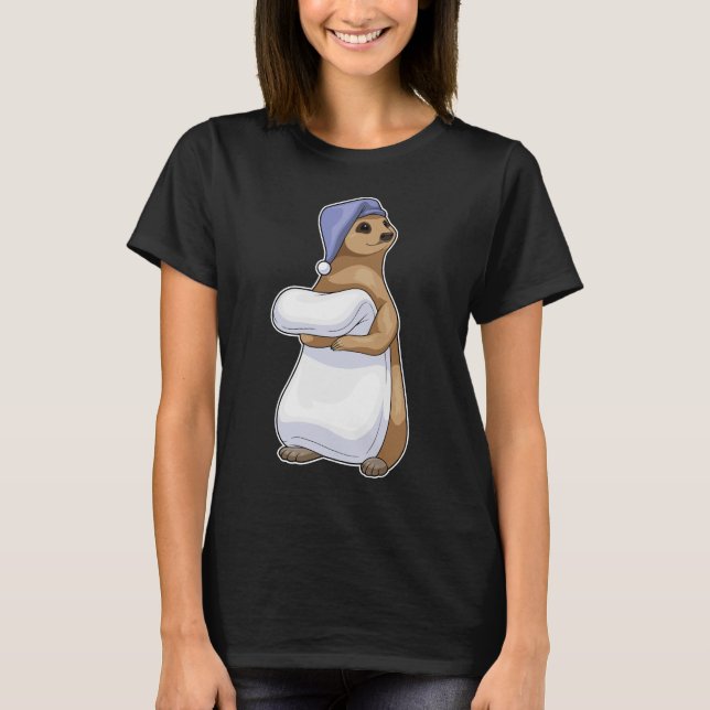 Meerkat Sleeping Nightcap T-Shirt (Vorderseite)