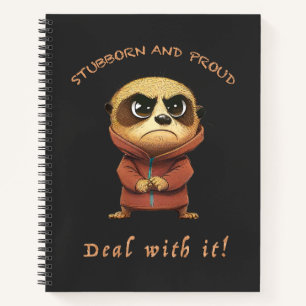 Meerkat Stubborn kümmert sich um Niedliches, wunde Notizbuch