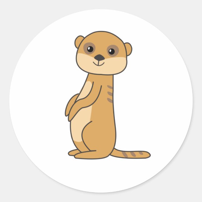 Meerkat Süßvieh für Kinder Runder Aufkleber (Vorderseite)