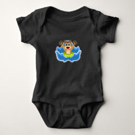 Meerkat Swimming Lifebuoy Baby Strampler